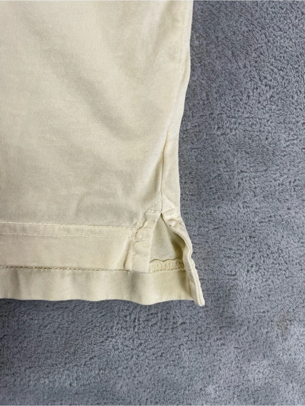 J.Crew Polo Shirt Sz M Short Sleeve Broken In Cotton Pocket Casual Light Yellow